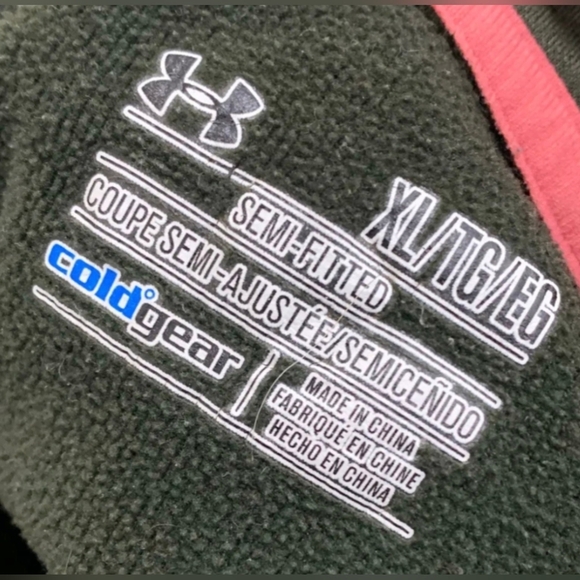 Under Armour Semi Fitted ColdGear Storm Hunter Green Camo Hoodie Sweater Size XL - Picture 3 of 4